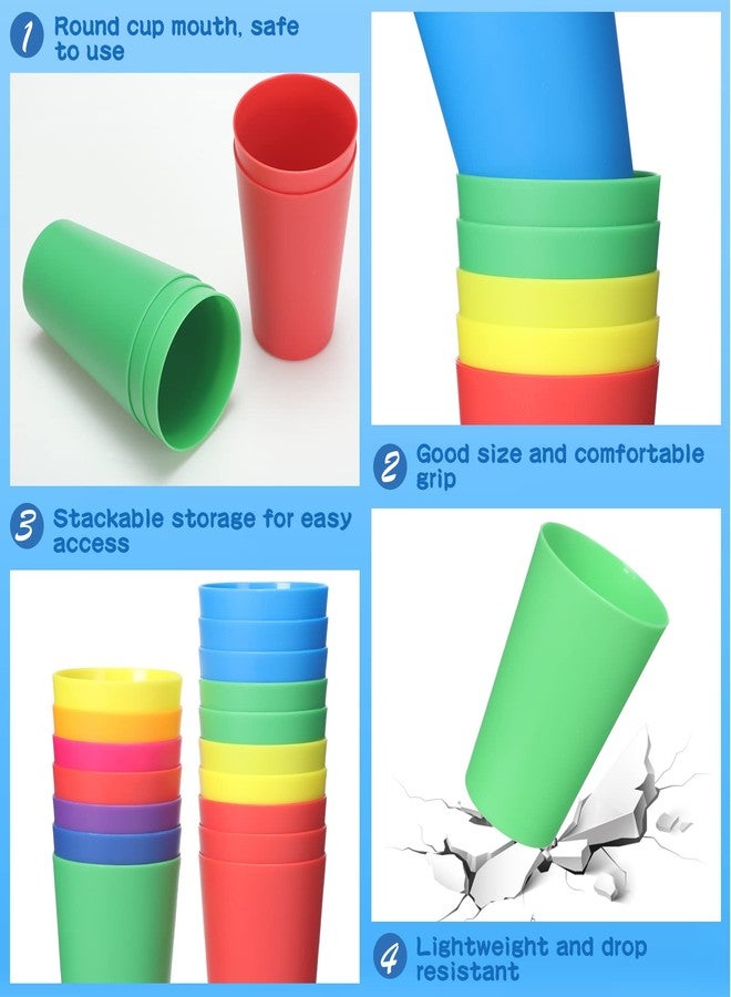 Yahenda 200 Pack 5.5 oz Plastic Cups Reusable Drinking Cups for Children Colorful Plastic Small Stackable Toddler Unbreakable for Baby Adults Christmas Fiesta Restaurant - Image 3